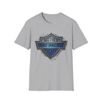 Mother Highly-Dangerous F***er Shield T-Shirt — Edgy Biker Graphic Tee