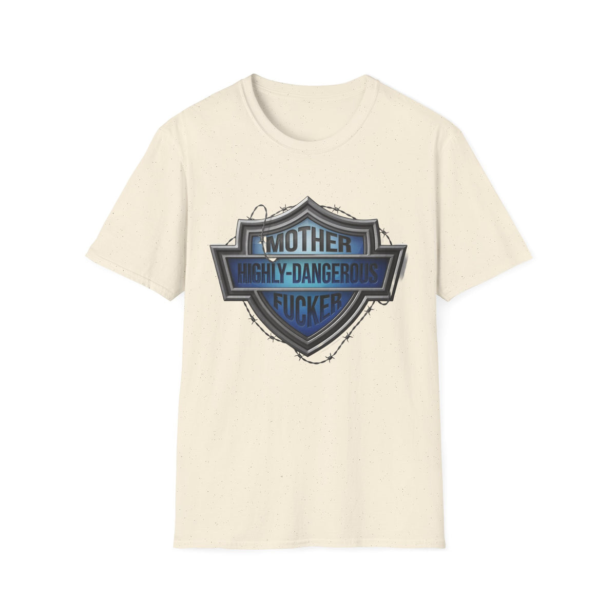 Mother Highly-Dangerous F***er Shield T-Shirt — Edgy Biker Graphic Tee