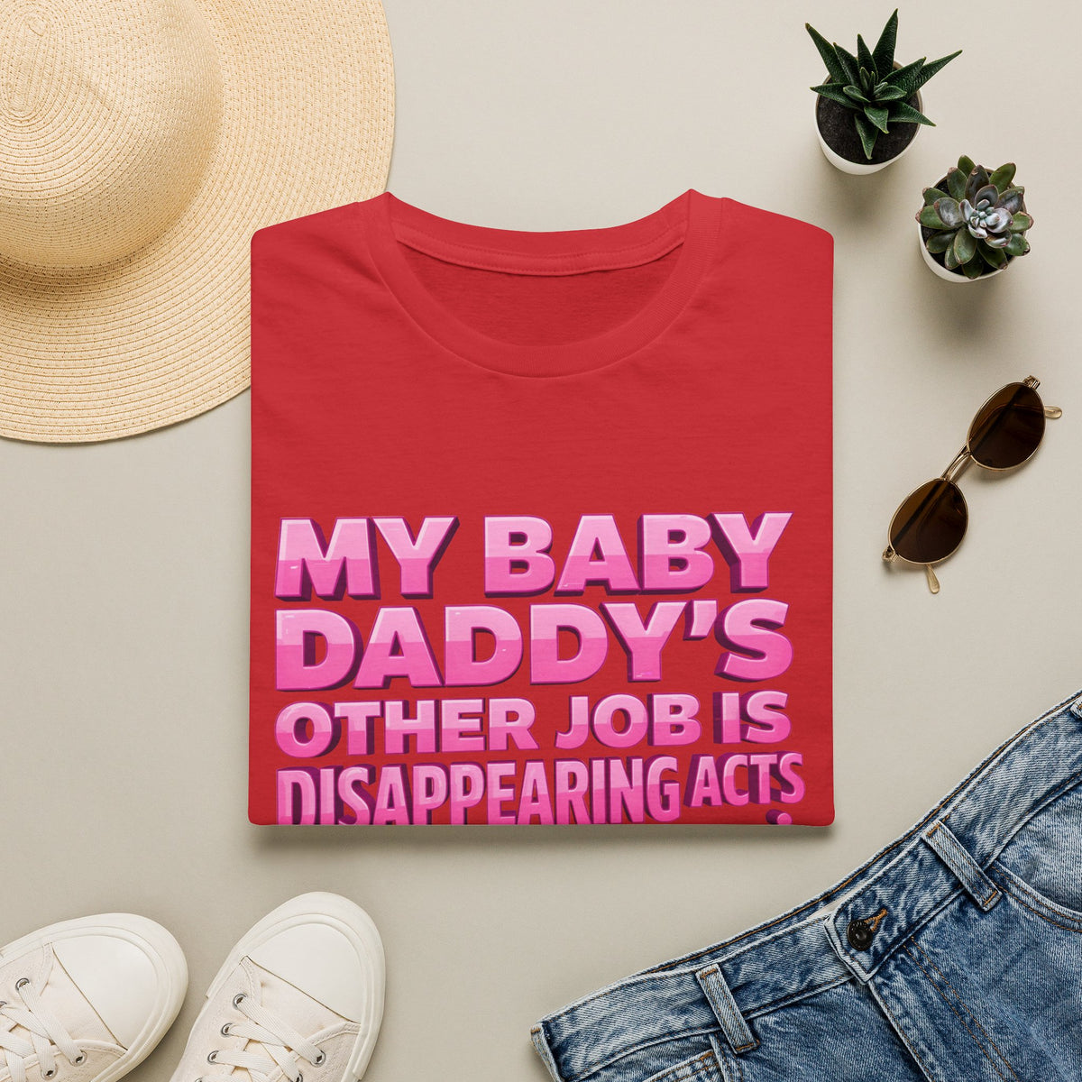 Graphic Tee — "My Baby Daddy’s Other Job Is Disappearing Acts"