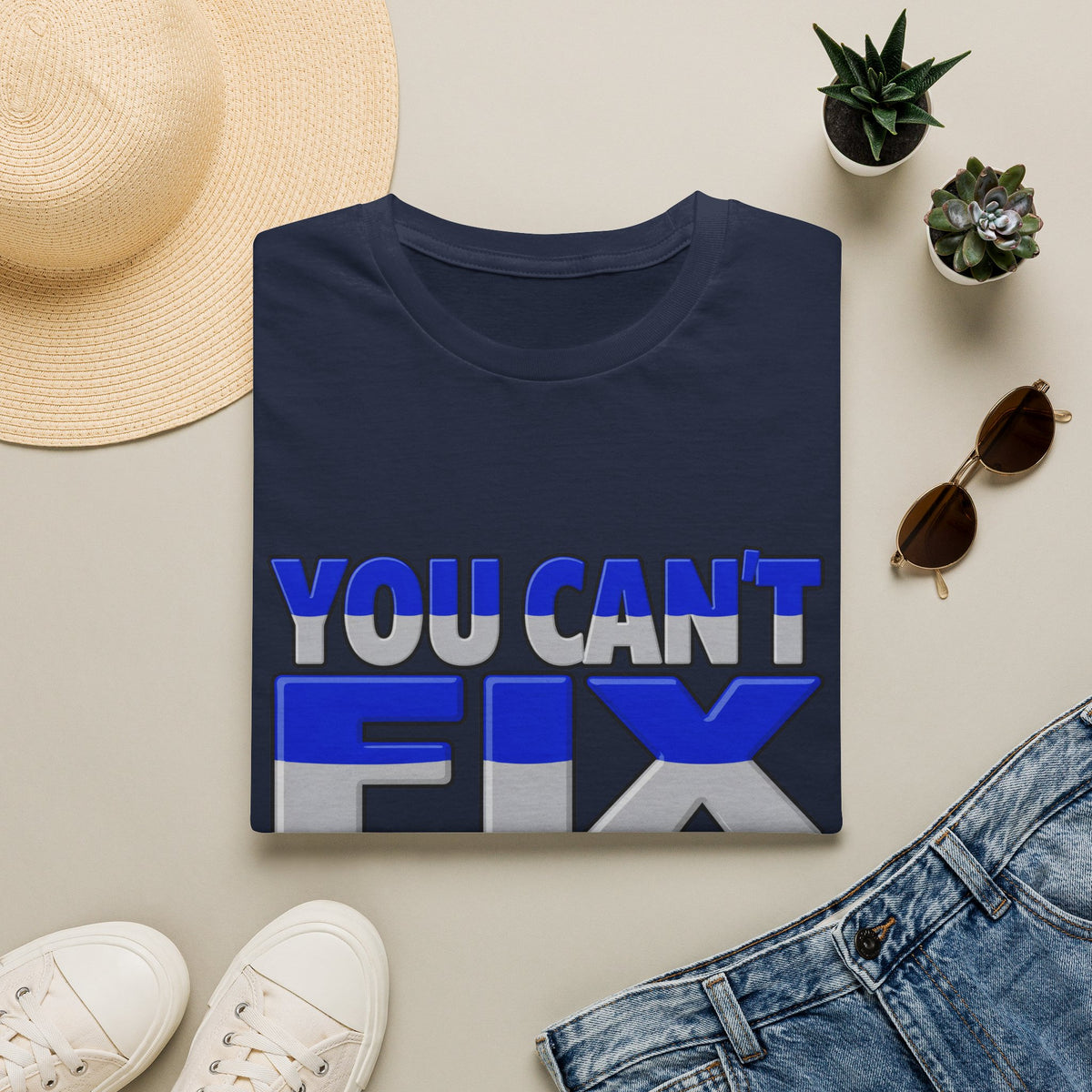 You Can't Fix Stupid T-Shirt — Funny Retro Bold Typography Tee