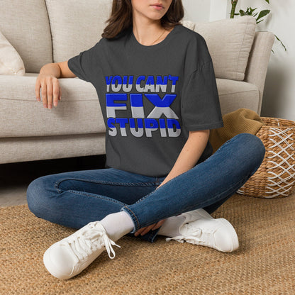 You Can't Fix Stupid T-Shirt — Funny Retro Bold Typography Tee