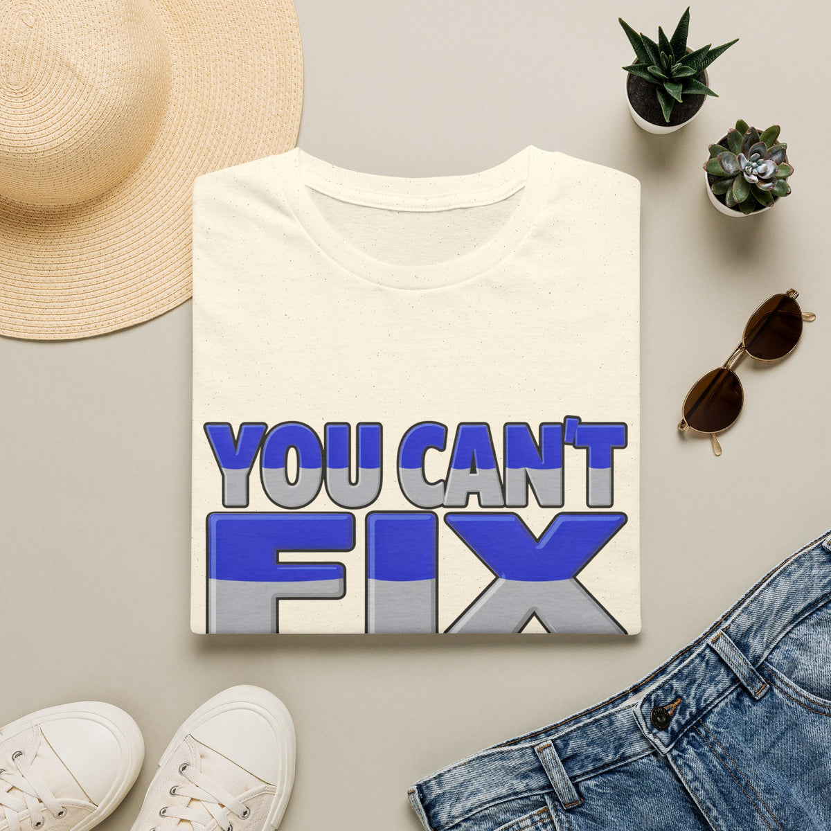 You Can't Fix Stupid T-Shirt — Funny Retro Bold Typography Tee