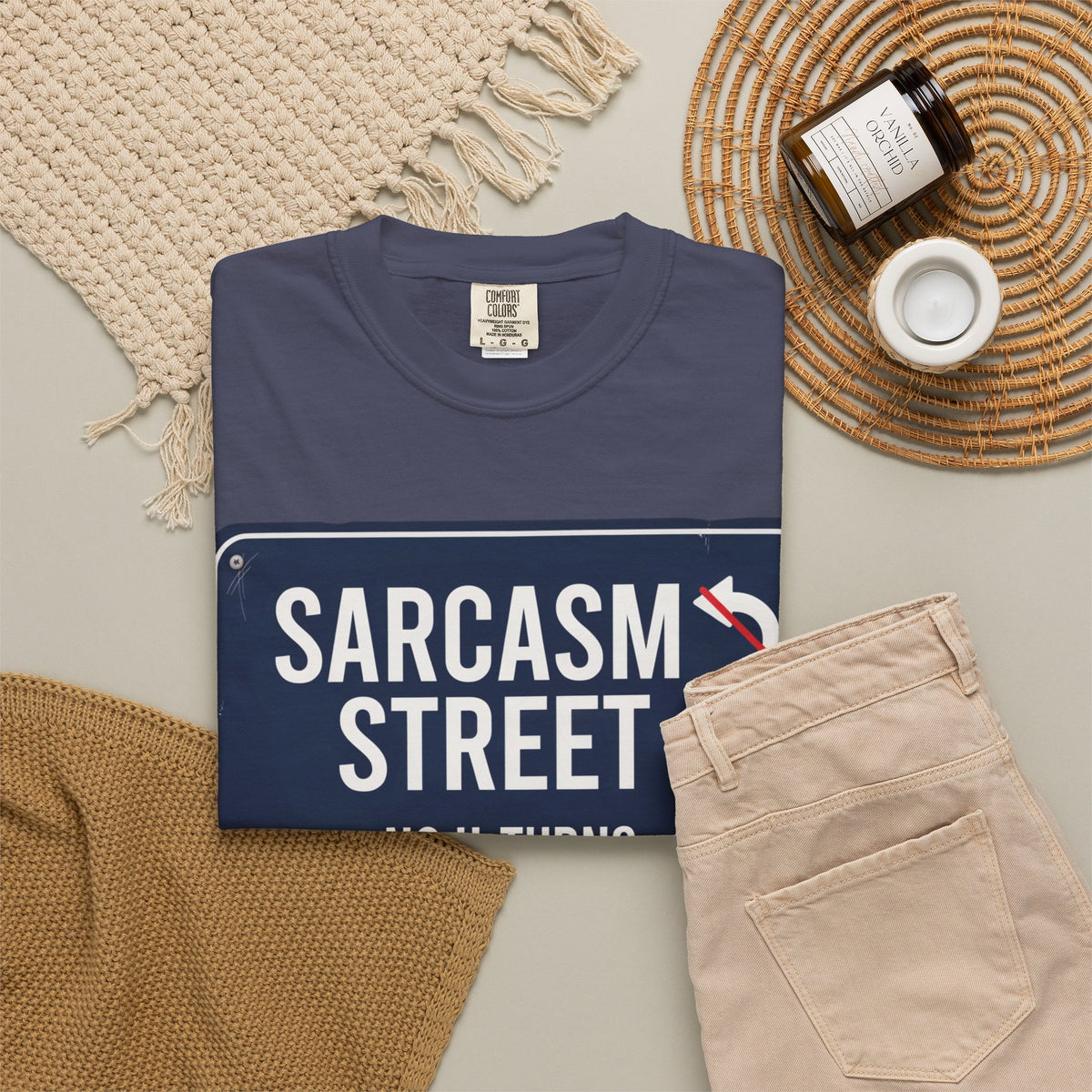 Sarcasm Street T-Shirt — 'No U-Turns' Street Sign Graphic Tee