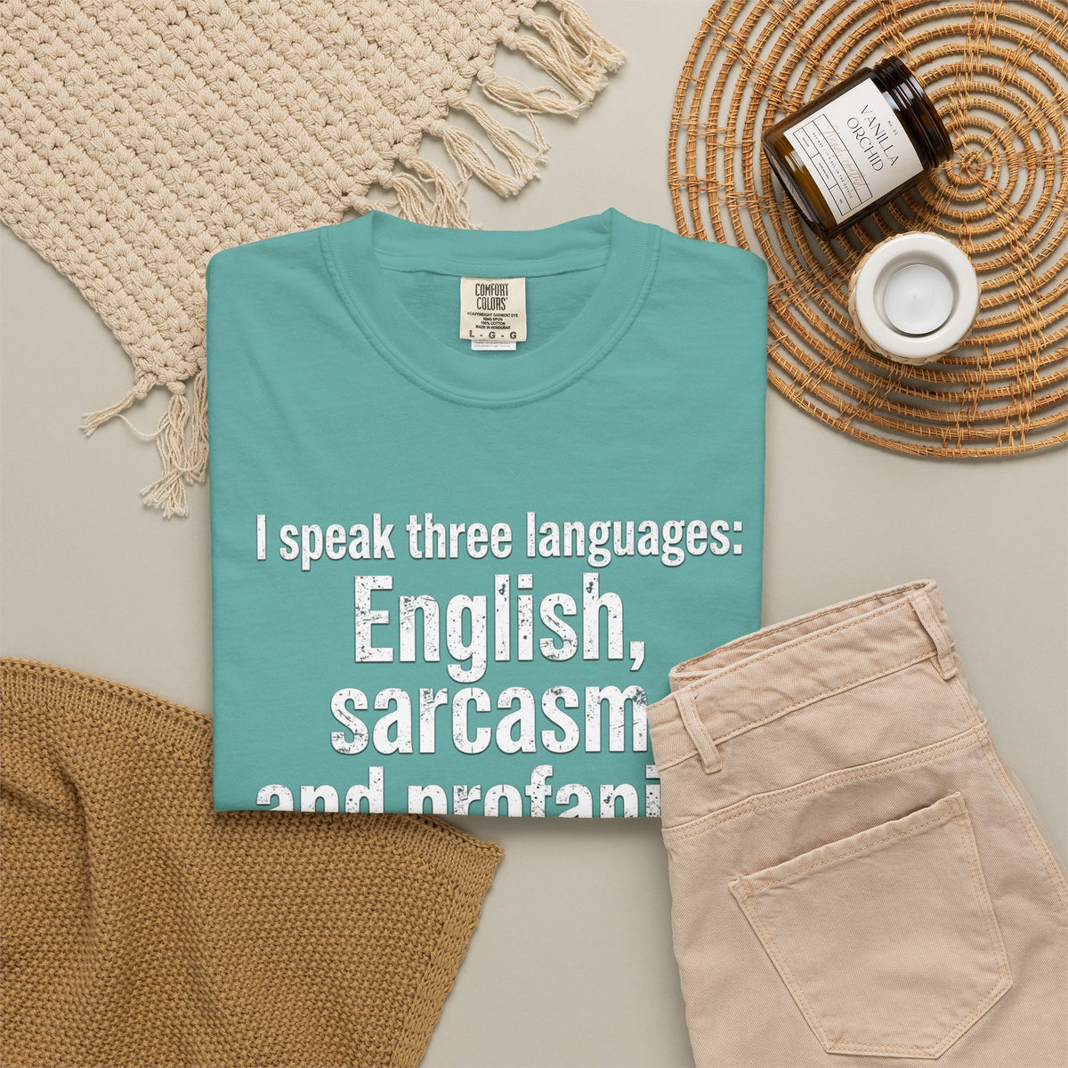 Sarcasm & Profanity T-Shirt — I Speak Three Languages Graphic Tee
