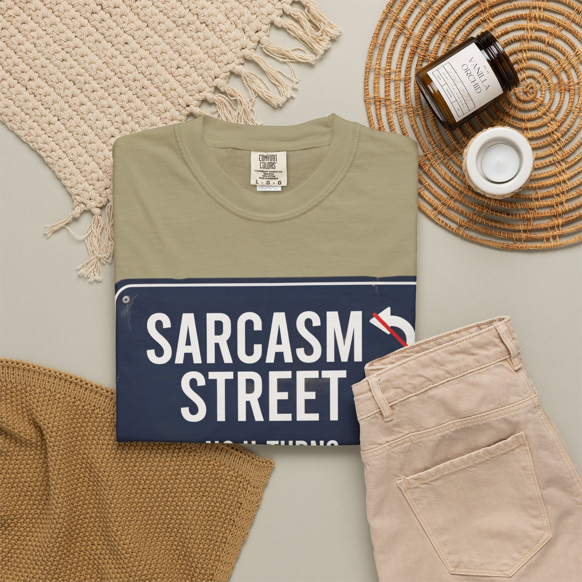 Sarcasm Street T-Shirt — 'No U-Turns' Street Sign Graphic Tee