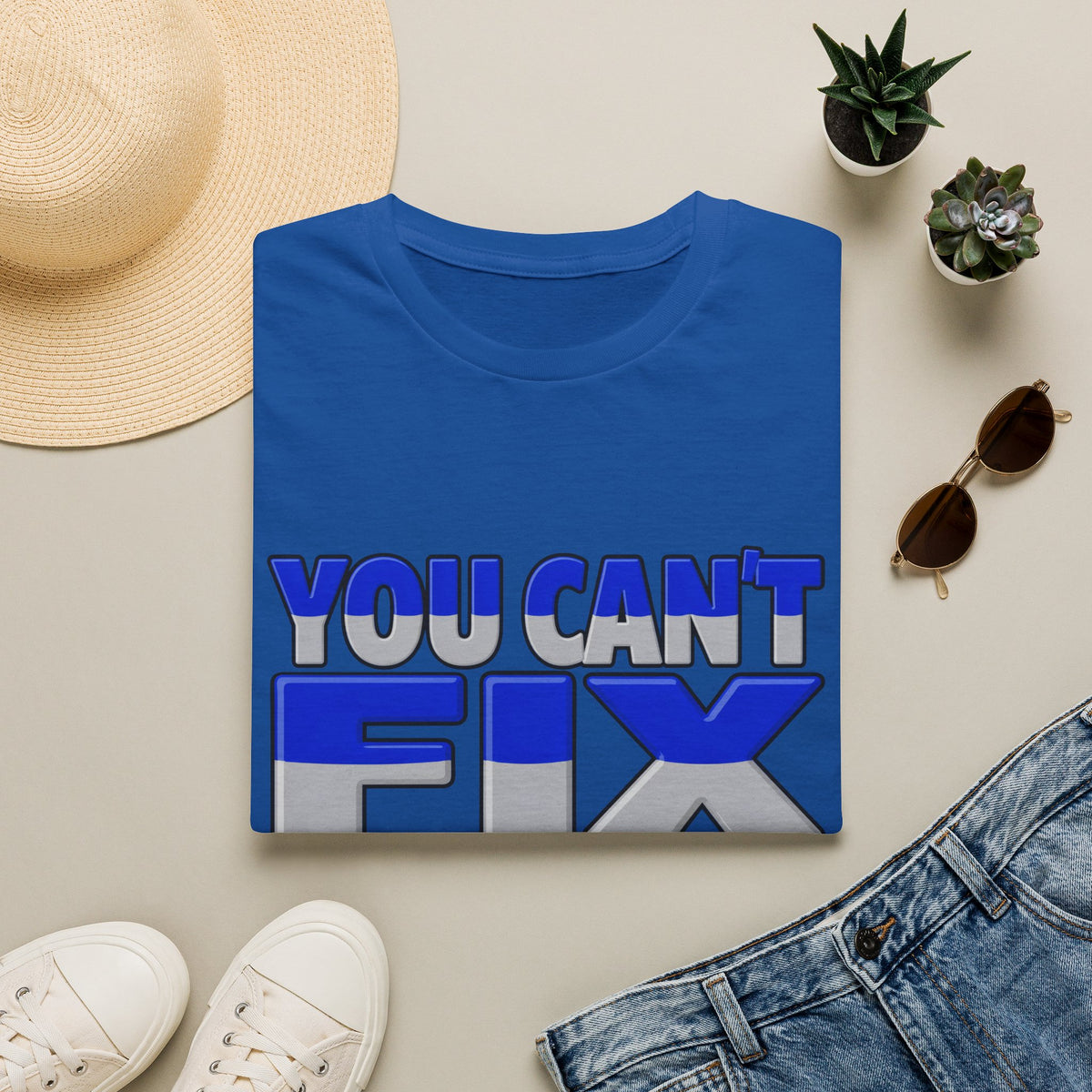 You Can't Fix Stupid T-Shirt — Funny Retro Bold Typography Tee