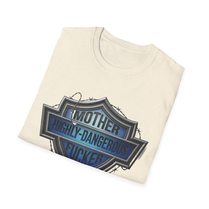 Mother Highly-Dangerous F***er Shield T-Shirt — Edgy Biker Graphic Tee