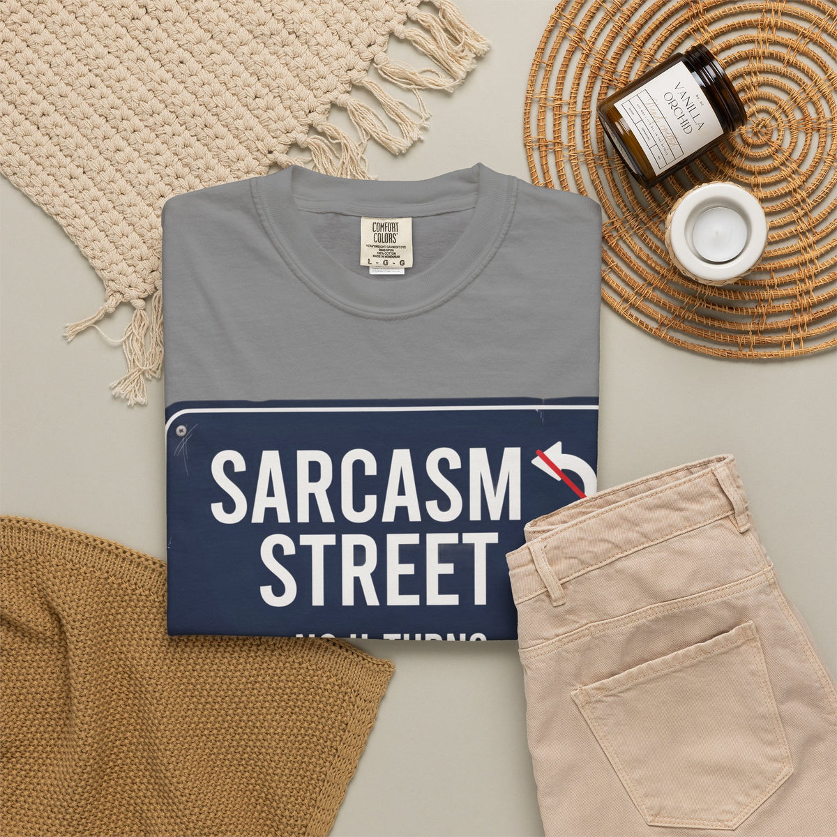 Sarcasm Street T-Shirt — 'No U-Turns' Street Sign Graphic Tee