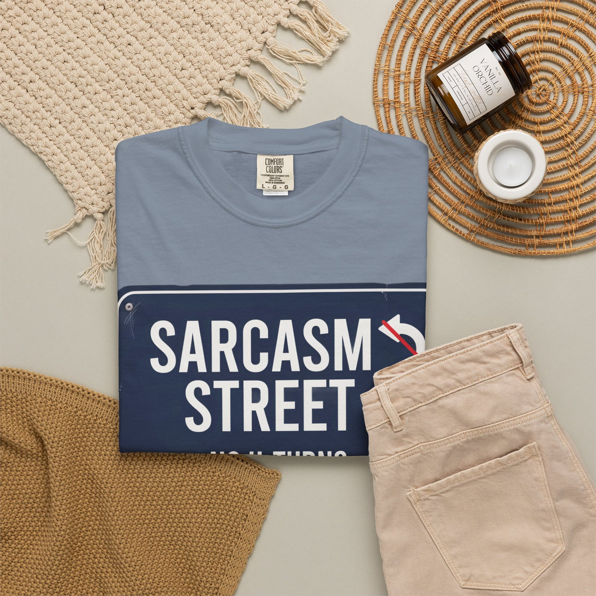 Sarcasm Street T-Shirt — 'No U-Turns' Street Sign Graphic Tee