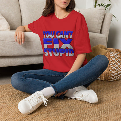 You Can't Fix Stupid T-Shirt — Funny Retro Bold Typography Tee