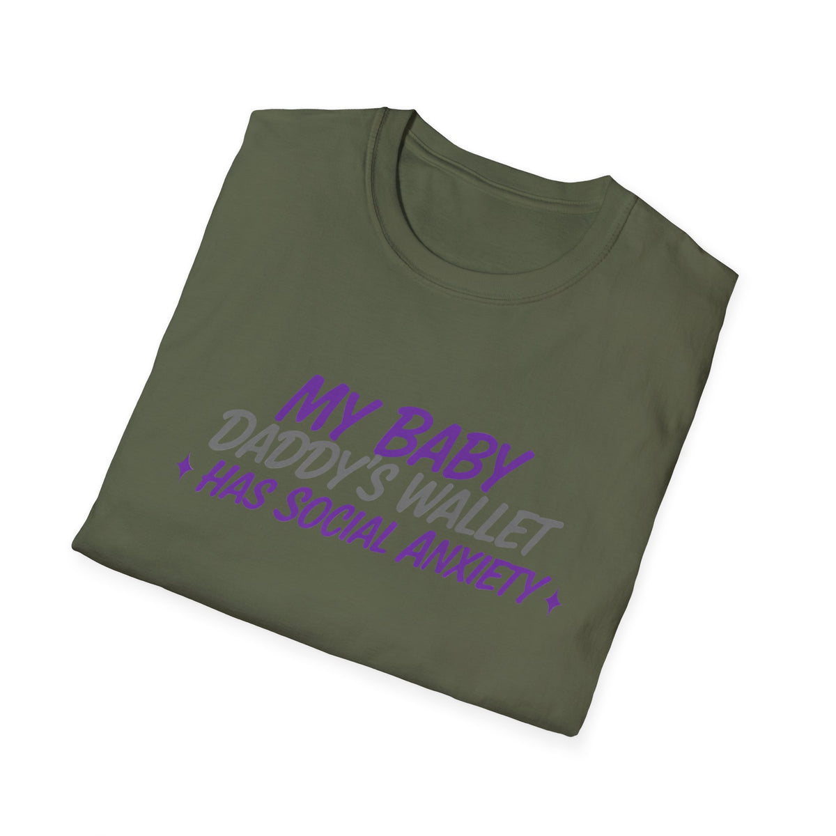 My Baby Daddy’s Wallet Has Social Anxiety T-Shirt — Funny New Dad Shirt