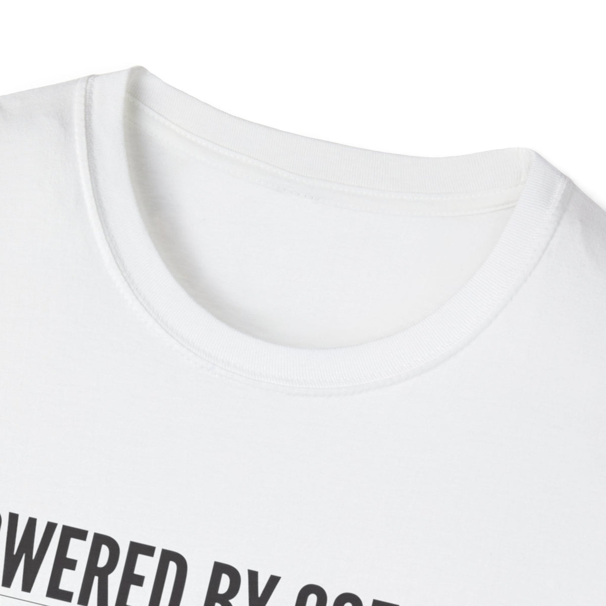 Powered by Coffee T-Shirt — "Powered by Coffee, Sustained by Sarcasm, Protected by My Kids"