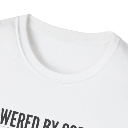 Powered by Coffee T-Shirt — "Powered by Coffee, Sustained by Sarcasm, Protected by My Kids"