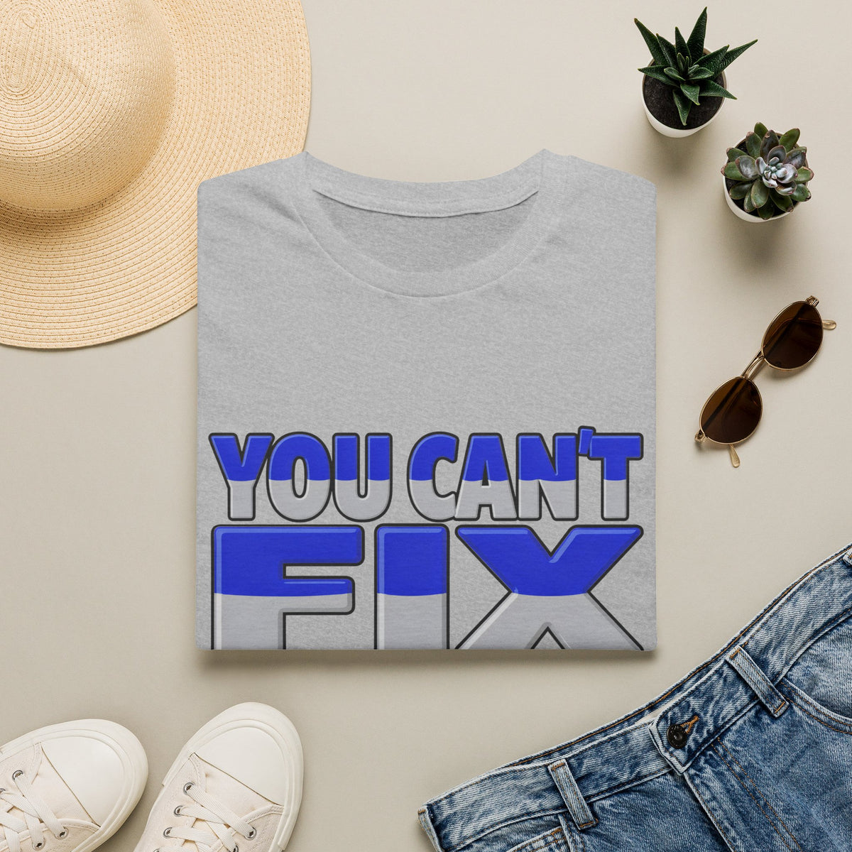 You Can't Fix Stupid T-Shirt — Funny Retro Bold Typography Tee