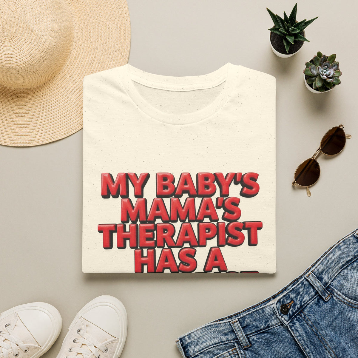 Funny "My Baby's Mama's Therapist Has a Therapist" T-Shirt