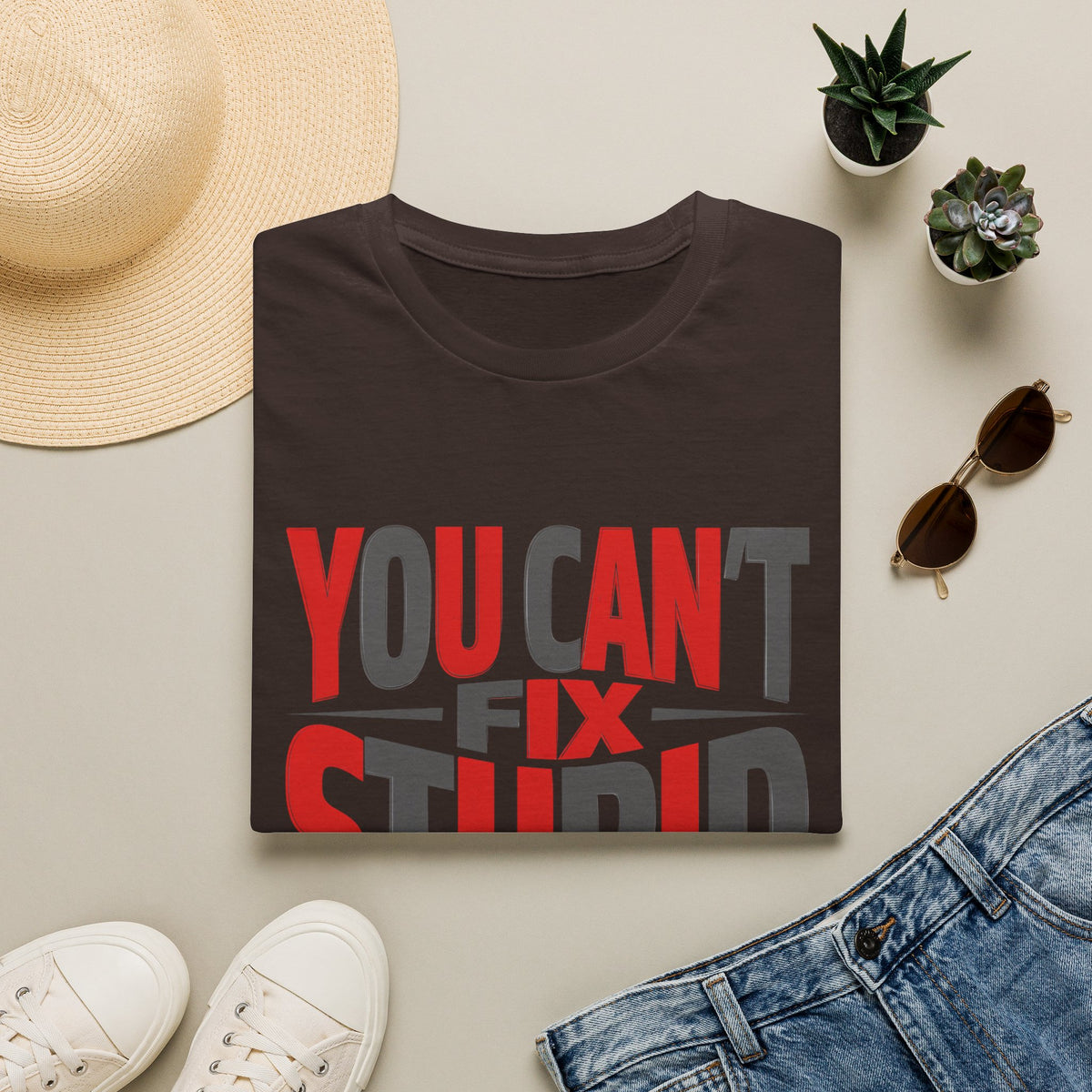 You Can't Fix Stupid T-Shirt — Funny Graphic Tee