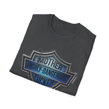 Mother Highly-Dangerous F***er Shield T-Shirt — Edgy Biker Graphic Tee