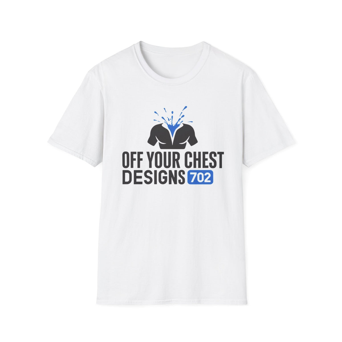 Off Your Chest Graphic Tee — Bold Chest Splash Design