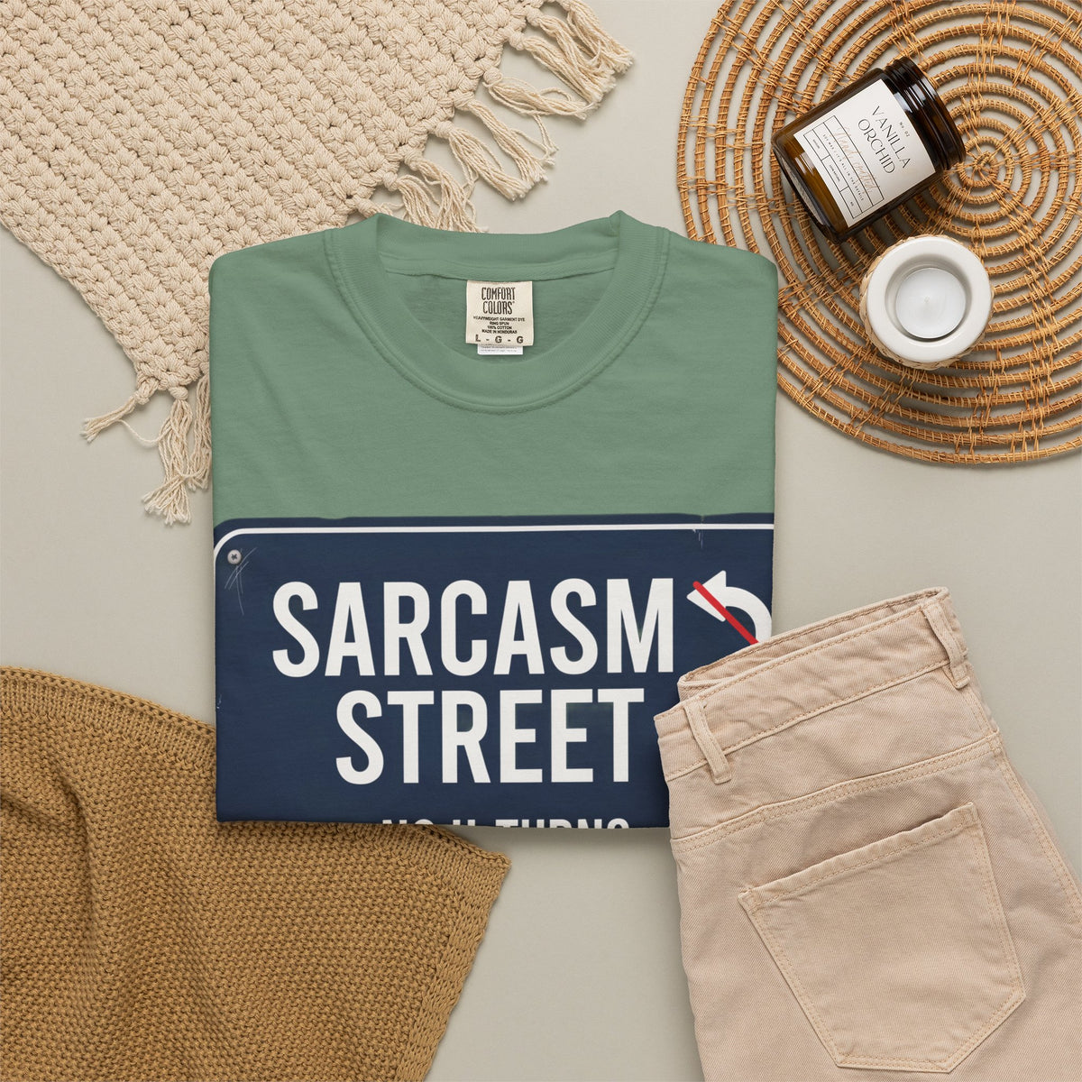 Sarcasm Street T-Shirt — 'No U-Turns' Street Sign Graphic Tee
