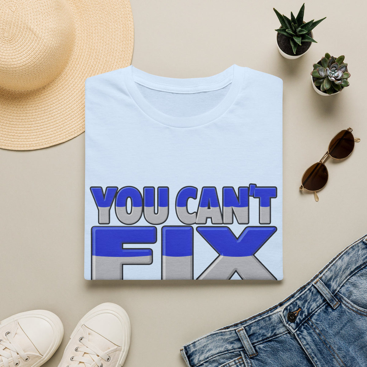 You Can't Fix Stupid T-Shirt — Funny Retro Bold Typography Tee