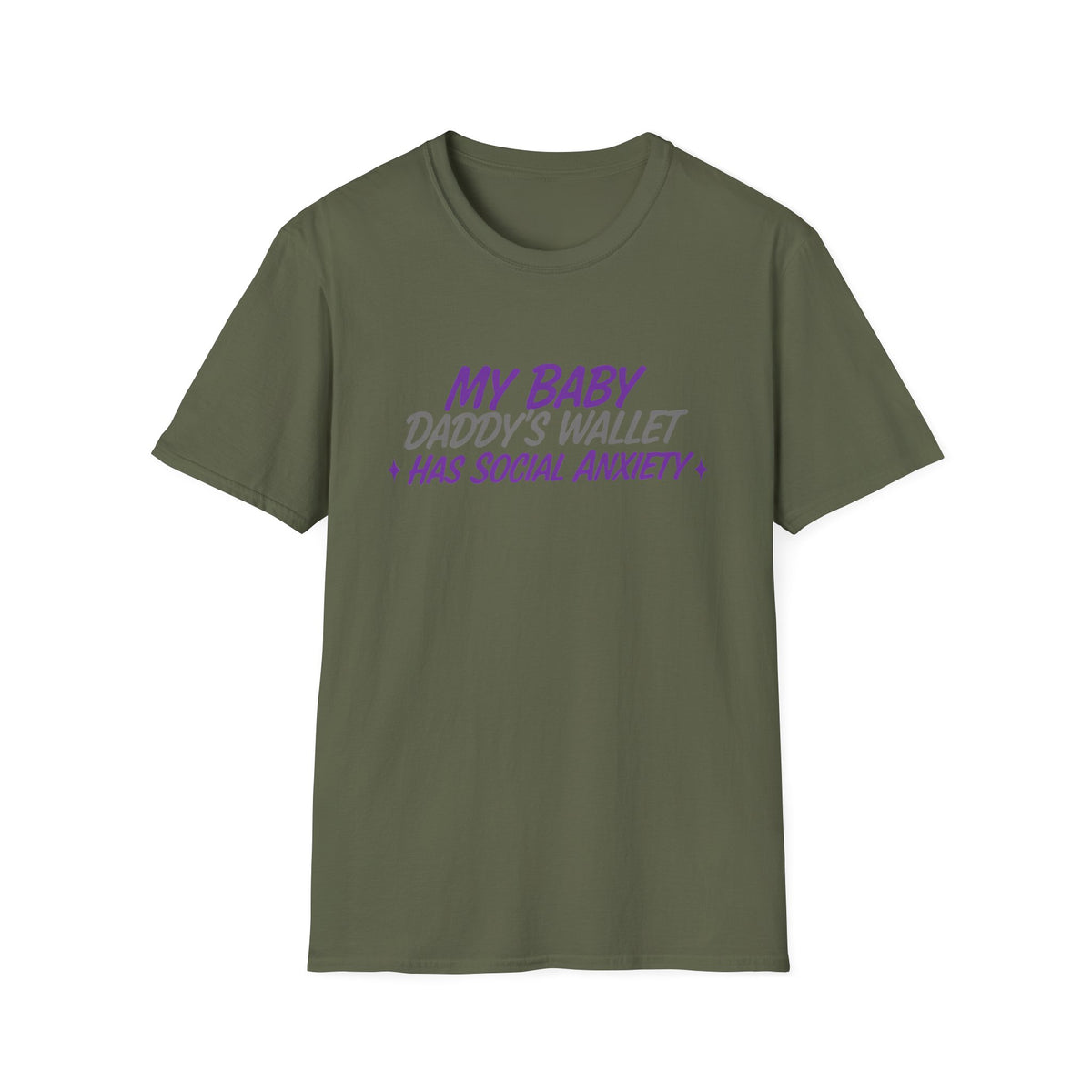 My Baby Daddy’s Wallet Has Social Anxiety T-Shirt — Funny New Dad Shirt