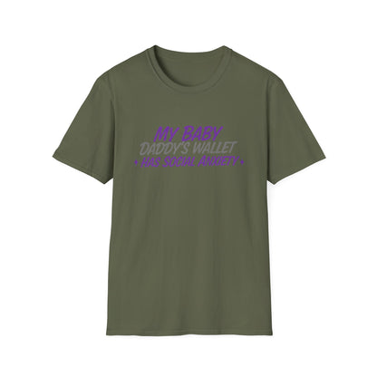 My Baby Daddy’s Wallet Has Social Anxiety T-Shirt — Funny New Dad Shirt